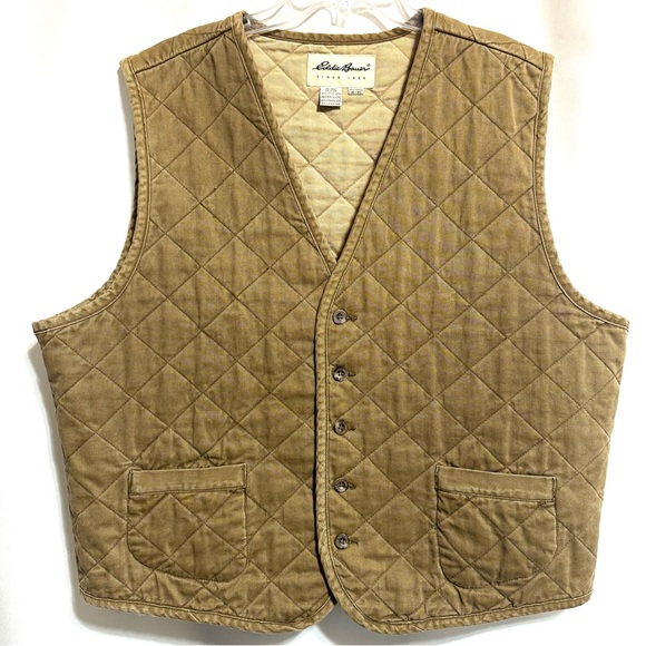 Eddie Bauer Jackets & Coats Vintage Eddie Bauer Quilted Tan 5button